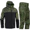 PODOLIXIA Set di divise tattiche da uomo, in due pezzi, impermeabile, antivento, militare, da combattimento, foderata, in pile polare, mimetico, giacca softshell da 2 pezzi, Mimetico, XL