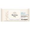 Aveeno Baby Daily Care Salviettine, Salviettine umidificate e delicate per neonati e bambini,Salviette neonato con Estratto di Avena e Aloe, Salviettine neonato senza profumo, solfati e alcol,72 pezzi
