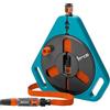 Gardena Tubo piatto Classic roll-fix 20 con box: Box portatubo con tubo acqua (Ø 12 mm), dispositivo automatico di sicurezza, incl. lancia (757-20)