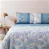 Bassetti Granfoulard Completo Letto Copripiumino Matrimoniale, Copripiumone Due Piazze in Percalle di Cotone, Sacco copri piumino Maxi, Lenzuolo Sotto con angoli, 2 Federe Noto G1