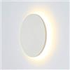 Kosilum - Illuminazione da parete moderna LED D18 cm - Lunar - Luce bianca calda Illuminazione soggiorno camera cucina corridoio - 9 W - 877 lm - LED integrato - IP54