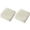 PODAY 2 Pezzi Copertura Sgabello Quadrato, Copertura Elastica Sedia da Pranzo Quadrata, Copertura Sgabello cassettiera, Copertura Sgabello Elastico Resistente alle Rughe, Lavabile 26-32cm Beige-White