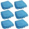ZTGL Cuscini per Sedie Con Volant 45x43, Imbottitura Trapuntata, Antiscivolo, Confortevole, Resistente, Lavabile, per Cucina, Camera da Letto, Blu, 6 Pack