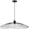 IDMarket - Sospensione cablata in metallo nero diametro 60 cm