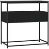 vidaXL Tavolino Consolle Nero 75x40x75 cm in Legno Multistrato