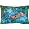 Paoletti Fodera per cuscino da esterno Majorelle Leopard Outdoor Piped - Azzurro - 40x60 cm