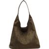 AiNinXun Borse Tote Donna in Pelle Scamosciata Borse a Spalla in Pelle Pu Borsa Camoscio Di Grande Capacità Borsa a Tracolla Morbida Borsa Hobo in Pelle Scamosciata per Lavoro Viagg Shopping