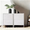 DUMOS Cassettiera per camera da letto con cassetti in tessuto, organizer alto per vestiti, armadio, cameretta dei bambini, con struttura in metallo, pannello in legno leggero