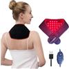 Zilynhom Cintura per terapia con luce rossa per collo, cuscinetto riscaldante a luce infrarossa da 660 nm e 850 nm, fascia per alleviare il dolore a polsi,caviglie e polpacci e rilassarsi,con 40 LED,3 modalità
