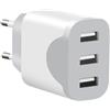 Yerewker Caricatore USB, Adattatore di Caricabatterie USB a 3 porte per iPhone 17 16 15 14 13 12 11 Pro Max SE XS XR 8 Plus SE