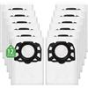 isinlive 12 sacchetti per aspirapolvere KFI 357 per Kärcher WD2Plus/WD3/KWD1/KWD2/KWD3/MV3/WD3.200-WD3.800M/SE4001/SE4002, sostituisce 2.863-314.0, per aspirapolvere a umido e secco con disco di nylon