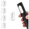 WALLFID Supporto da Parete per Telecomandi Magnetico in Silicone, 4 Pacco - Organizer da Parete compatibile con Telecomandi Curvi (Bianco 4 Pack)