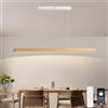Pinrutar LED Legno Lampadario Cucina, Tavoli da Pranzo Lampada a Sospensione Dimmerabile Interni, Telecomando & App Controllo,Design Moderno, Temperatura Colore/Luminosità/Altezza Regolabili,L100CM/36W