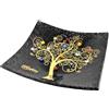 Sospiri Venezia Svuotatasche Albero della Vita in Vetro di Murano Murrine e Oro Idea Regalo Piatto Vassoio Decorativo Made Italy Portaoggetti Soprammobile Bomboniere Cerimonia 14x14 cm