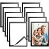 Aurobest 10 Pezzi A4 Cornice Magnetica Autoadesiva, Cornice Display Informazioni Nero Impermeabile, Copertine Documenti Lucido Trasparente, Foto Cornice per Parete, Finestra, Porta, Casa Decorazione