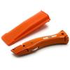 CCA TradeUnderlay - Coltello per tappeti, con fondina, con delfino, colore: arancione