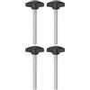 QUARKZMAN 4pz Manopole a T con Viti a Testa Alare M8x70mm Manopole a T Plastica Filettatura Maschio standard Maniglie Manopole Serraggio a mano Vite a testa Zigrinata, Nero