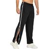 XIANPING Pantaloni Pantaloni della Tuta Foderati Uomo Apertura Laterale Pantaloni Sportivi Pantaloni Tuta con Cerniera Completa Pantaloni Casual dal Design Foderato A-Black L