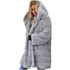 KHIRVWL Cappotto Donna Piumino in Pelliccia Elegante Giacca in Pelliccia Sintetica Giacca Invernale Lunga da Donna con Cappuccio Giacca Lunga Parka Giacca a Vento Calda Giacca Invernale