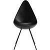 Fritz Hansen - Sedia Drop - Nero - Plastica ABS - Designer Arne Jacobsen