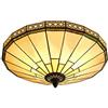 SAIVITT E27 Plafoniera Design vintage dipinto vetro Tiffany retro lampade da soffitto industria moderna Stile antica Illuminazione lampadario per Salotto Camera da letto Ufficio Cucina Corridoio applique 41cm