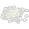 PATIKIL M8 x 16mm x 1,4mm Nylon Rondelle Isolanti, Piatte Guarnizioni Distanziali Fissaggio per Rubinetto Tubo Acqua Tubo Bianco 100pz