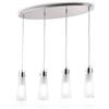 Ideal Lux Kuky Clear SP4 Lampada a Sospensione, Vetro, Trasparente