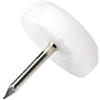 Adsamm PG-N-WH-18-32 PG-N-WH-18 - 32 feltrini in plastica con chiodo, colore: bianco, Ø 18 mm