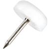 Adsamm PG-N-WH-15-32 32 feltrini in plastica con chiodo, Bianco, Ø 15 mm