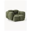 Westwing Collection Poltrona lounge in teddy-bouclé Tayla - Verde