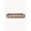 Westwing Collection Divano componibile 4 posti in teddy-bouclé Tayla - Marrone