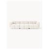 Westwing Collection Divano componibile 4 posti in teddy-bouclé Tayla - Bianco