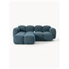 Westwing Collection Divano componibile 2 posti in bouclé con poggiapiedi (sinistra/destra) Tayla -