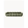 Westwing Collection Divano componibile 4 posti in teddy-bouclé Tayla - Verde