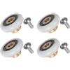 QUARKZMAN Rotella per Porta Doccia 20mm di Diametro, Ricambio per Vetro Del Bagno, Scorrevole (1 Set 4pz)
