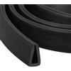 QUARKZMAN Profilo di Protezione a U, Tipo Piatto di Protezione per Bordi in Striscia di Tenuta in Gomma di Lunga 6,6piedi per Bordi da 3,5-4mm, (9/32 L x 7/16 A) Nero