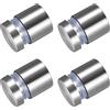 METALLIXITY Segno Distanziatore Viti (19x25mm) 4pz, Acciaio Inossidabile Acciaio pubblicità Viti Vetro Acrilico Chiodo - per Immagine Cornice Segno Visualizza