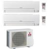 Mitsubishi Climatizzatore Condizionatore Mitsubishi Linea Smart R32 MSZ-HR Dual Split Inverter 9000 + 9000 BTU con U.E. MXZ-2HA40VF Classe A++/A+