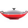 LE CREUSET Wok In Ghisa Vetrificata Con Coperchio Vetro 36cm