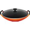 LE CREUSET Wok In Ghisa Vetrificata Con Coperchio Vetro 36cm