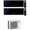 Mitsubishi CONDIZIONATORE MITSUBISHI DUAL SPLIT KIRIGAMINE ZEN MSZ-EF NERO 9000+12000 BTU WIFI INVERTER MXZ-2F53VF4 A+++