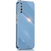 SEAHAI Cover per Oppo Find X2 Neo, Custodia Protettiva Ultra Sottile ed Elegante in Silicone TPU Flessibile, Glitter Placcatura Phnom Penh Design Cover Antiurto Case, Blu