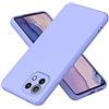 ILING Cover per Xiaomi 11 Lite 5G NE/Xiaomi Mi 11 Lite 4G/5G, Custodia in Silicone Liquido Guscio Protettiva Case Premium Antiurto con Microfibra, Opaca Doppio Strato Bumper Scocca (Viola)