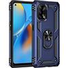 SEAHAI Cover per Xiaomi Redmi Note 12 PRO+ Plus 5G, Militare Antiurto Protezione Silicone con 360° Anello Supporto Kickstand Rugged Custodia PC + TPU Bumper Case - Blu