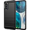 SEAHAI Cover per Motorola Moto G52 / Moto G82 5G, Ultra Sottile Custodia Silicone Gomma Gel Morbido + TPU Bumper Case Antiurto Antiscivolo Anti-Caduta Cover - Nero