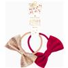 ESSENCE Xmas Kisses Hair Ties 01 Mistletoe'S Bow, Kiss Below! Elastici per Capelli 2 pz con Fiocco