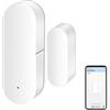 SENCKIT Sensore WiFi per porte e finestre: rilevatori intelligenti, notifiche app, sicurezza domestica compatibile con Alexa e Google
