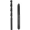 QUARKZMAN Set Punte e Maschi per Filettatura, 1pz 1/4-28 UNF Maschio Filettatura Flauto Dritto Ossido Nero e 1pz 5,5mm Punte Trapano Spirale Rivestite Titanio, Strumenti HSS6542