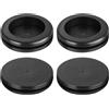 QUARKZMAN 6pz Passacavi Gomma 2 (50mm) Foro Perforazione, 1-3/4 (42mm) ID Tappi Foro a Doppia Faccia Anello Tenuta per Protezione Cavi Firewall, Nero