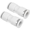 PATIKIL Raccordo Riduzione Pressione Aria 6mm a 3mm Bianco 2pz | Dritto Unione Riduttore Pneumatico Rapida Connessione, per Tubi Pneumatici